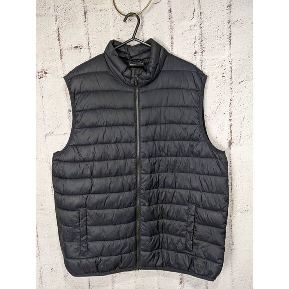 Swiss Tech‎ Puffer Vest Full Zip up Black Mens XL pockets - Picture 1 of 8